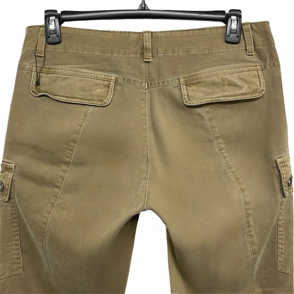 Banana Republic Stretch Cotton Olive Green Slim Fit Utility Cargo Pants Size 16 - Picture 6 of 9